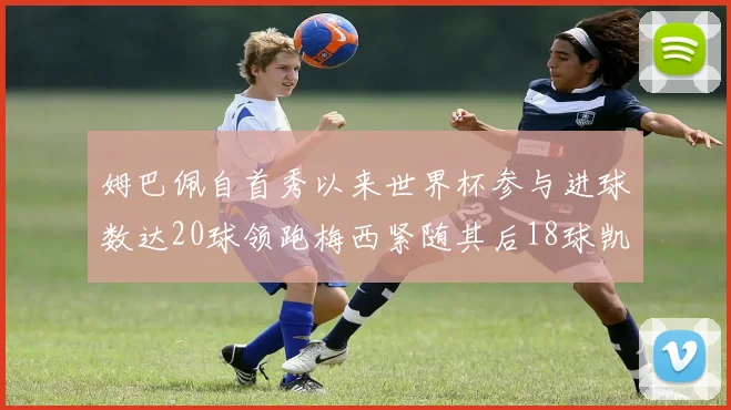 姆巴佩自首秀以来世界杯参与进球数达20球领跑梅西紧随其后18球凯恩则有13球